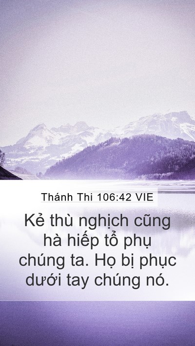 Thánh Thi 106:42 VIE Bible Verse Image