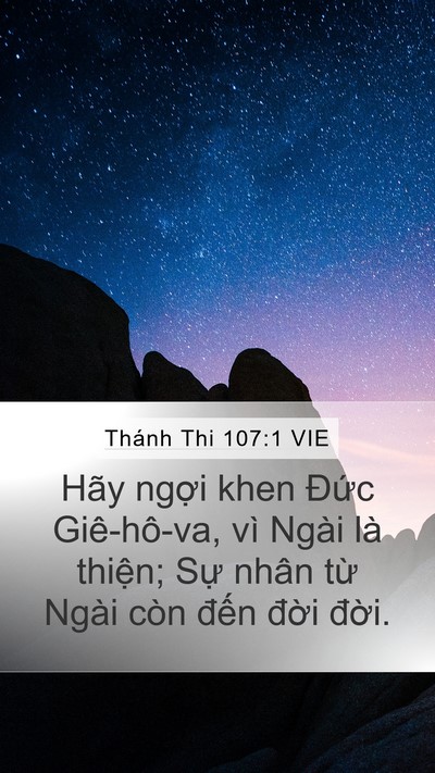 Thánh Thi 107:1 VIE Bible Verse Image