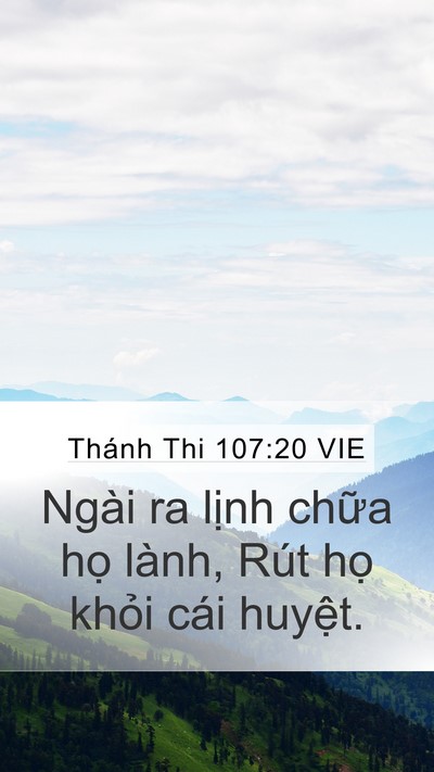 Thánh Thi 107:20 VIE Bible Verse Image