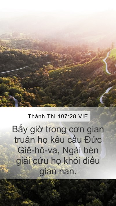 Thánh Thi 107:28 VIE Bible Verse Image