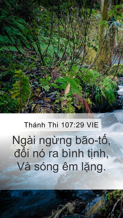 Thánh Thi 107:29 VIE Bible Verse Image