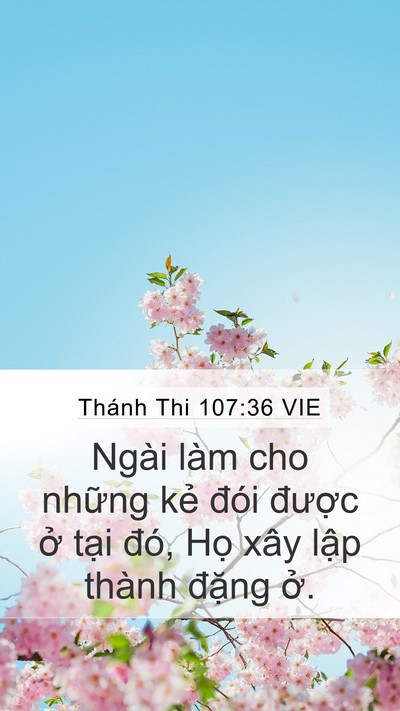 Thánh Thi 107:36 VIE Bible Verse Image