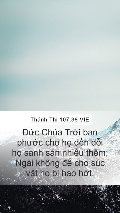 Thánh Thi 107:38 VIE Bible Verse Image