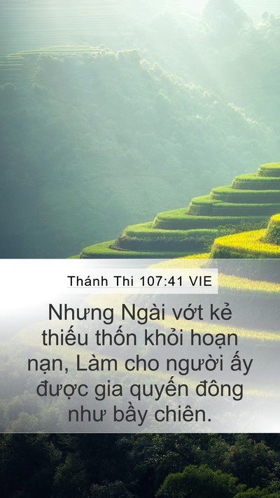 Thánh Thi 107:41 VIE Bible Verse Image