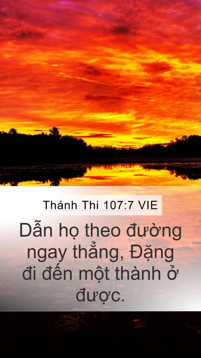 Thánh Thi 107:7 VIE Bible Verse Image