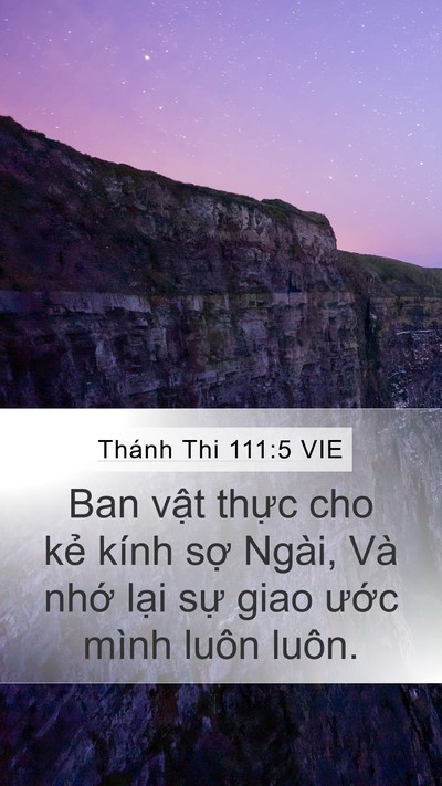 Thánh Thi 111:5 VIE Bible Verse Image