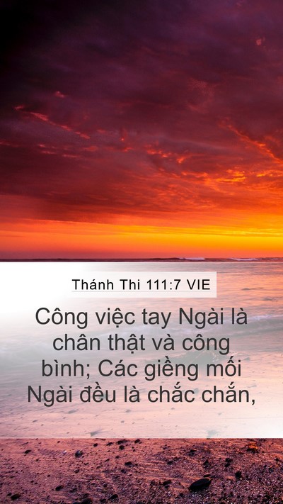Thánh Thi 111:7 VIE Bible Verse Image