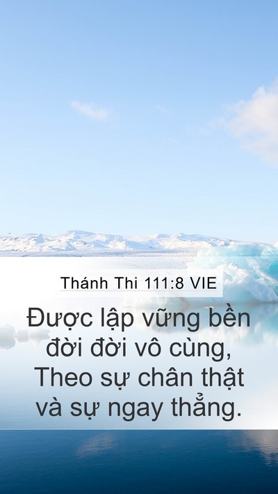 Thánh Thi 111:8 VIE Mobile Phone Wallpaper - Được lập vững bền đời đời vô - Mobile Bible Verse Wallpaper