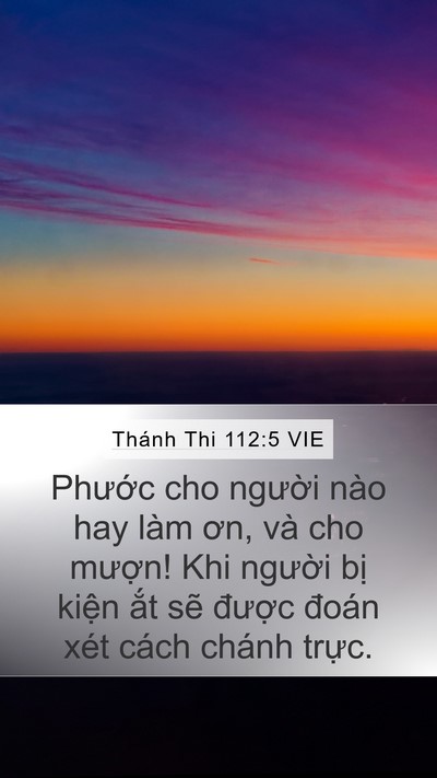 Thánh Thi 112:5 VIE Bible Verse Image