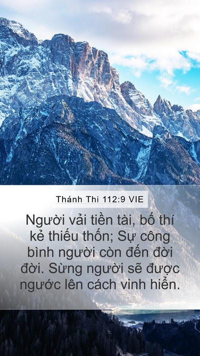 Thánh Thi 112:9 VIE Bible Verse Image