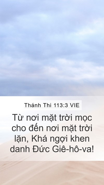 Thánh Thi 113:3 VIE Bible Verse Image