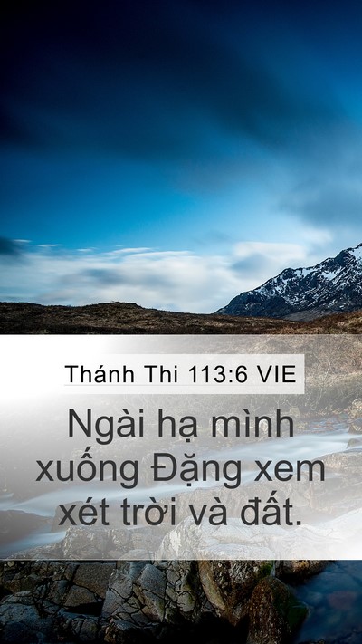 Thánh Thi 113:6 VIE Bible Verse Image