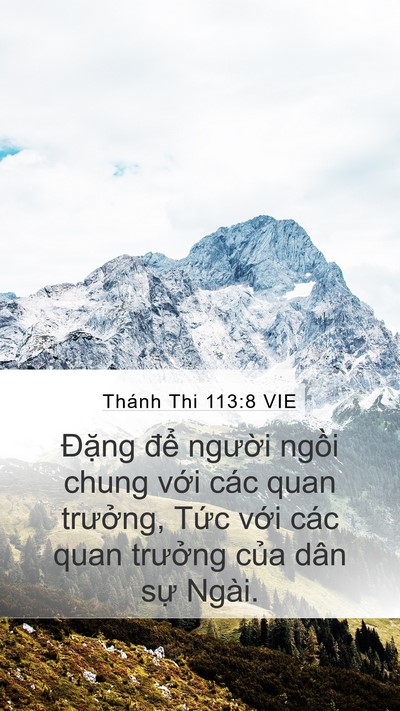 Thánh Thi 113:8 VIE Mobile Phone Wallpaper - Đặng để người ngồi chung với các - Mobile Bible Verse Wallpaper