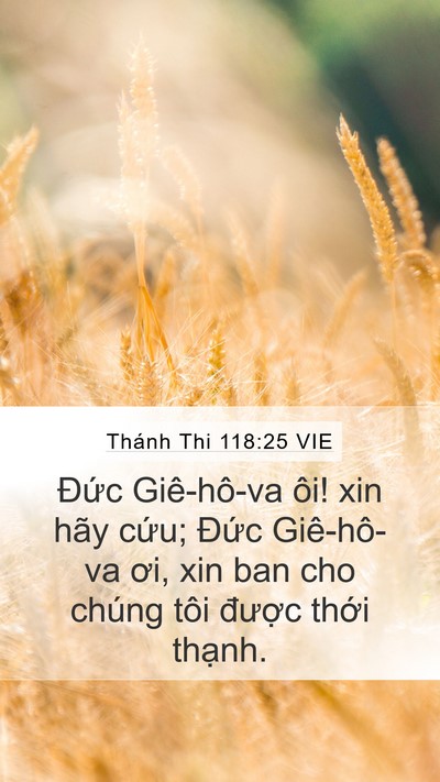 Thánh Thi 118:25 VIE Bible Verse Image