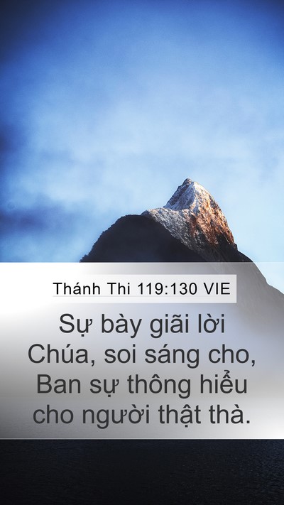 Thánh Thi 119:130 VIE Bible Verse Image