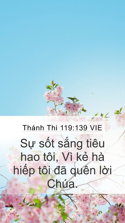 Thánh Thi 119:139 VIE Bible Verse Image