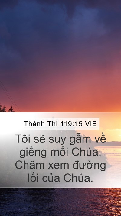 Thánh Thi 119:15 VIE Bible Verse Image