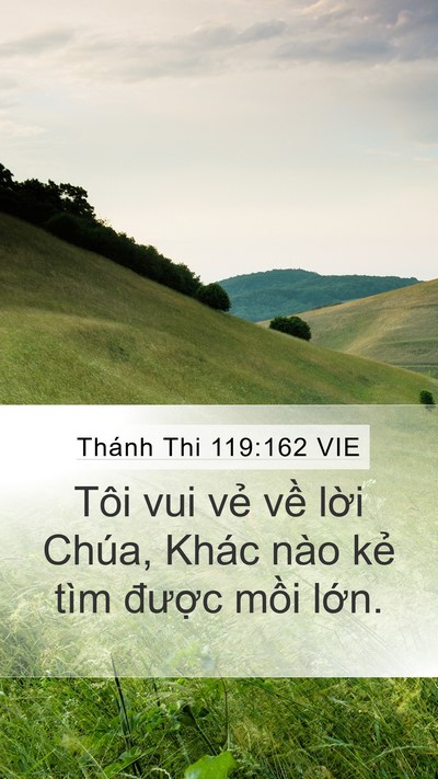 Thánh Thi 119:162 VIE Bible Verse Image