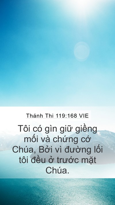 Thánh Thi 119:168 VIE Mobile Phone Wallpaper - Tôi có gìn giữ giềng mối và chứng - Mobile Bible Verse Wallpaper