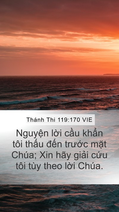 Thánh Thi 119:170 VIE Mobile Phone Wallpaper - Nguyện lời cầu khẩn tôi thấu đến - Mobile Bible Verse Wallpaper