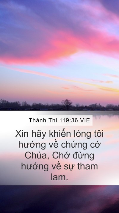 Thánh Thi 119:36 VIE Bible Verse Image