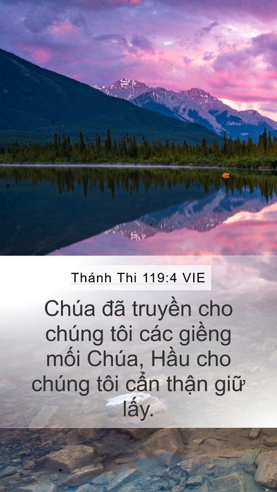 Thánh Thi 119:4 VIE Mobile Phone Wallpaper - Chúa đã truyền cho chúng tôi các giềng - Mobile Bible Verse Wallpaper