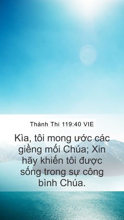 Thánh Thi 119:40 VIE Bible Verse Image