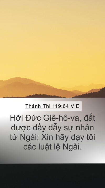 Thánh Thi 119:64 VIE Bible Verse Image