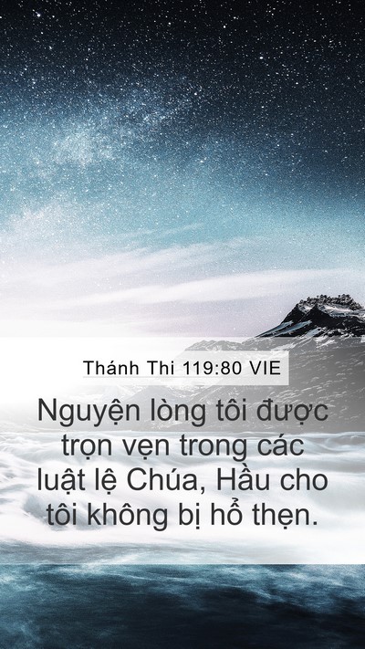 Thánh Thi 119:80 VIE Bible Verse Image