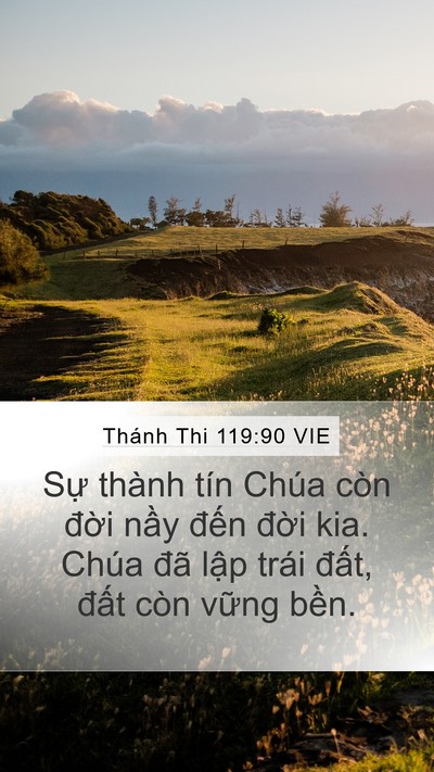 Thánh Thi 119:90 VIE Bible Verse Image