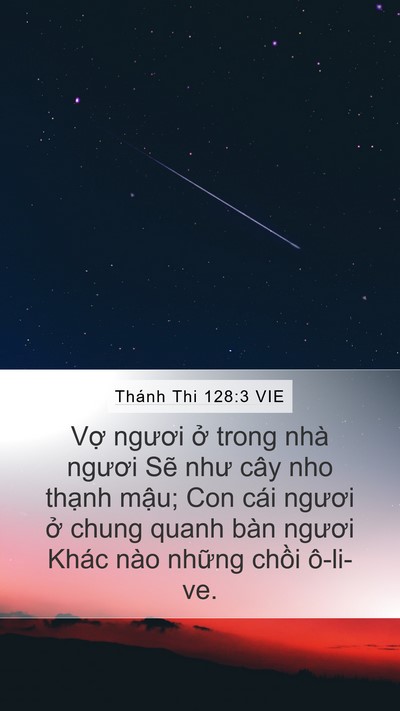 Thánh Thi 128:3 VIE Bible Verse Image