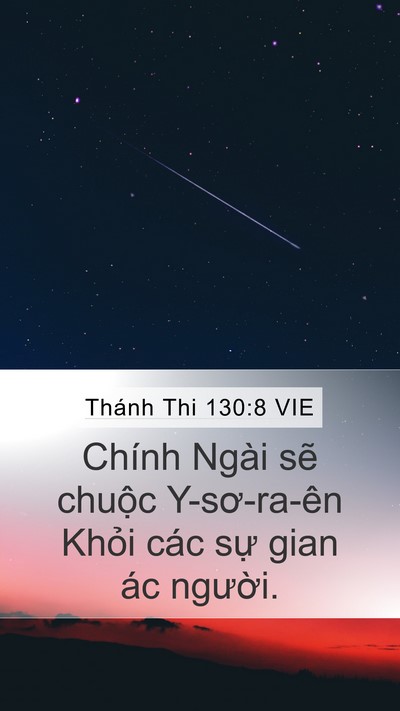 Thánh Thi 130:8 VIE Bible Verse Image