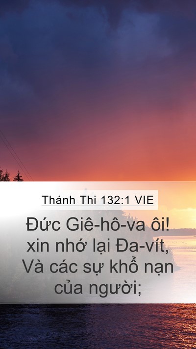 Thánh Thi 132:1 VIE Mobile Phone Wallpaper - Đức Giê-hô-va ôi! xin nhớ lại Đa-vít, - Mobile Bible Verse Wallpaper