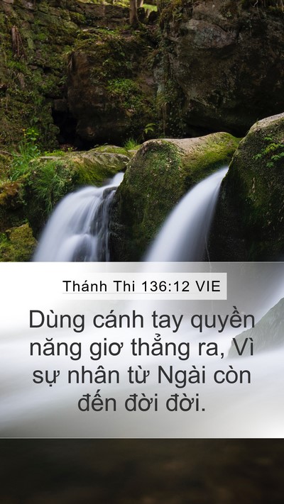 Thánh Thi 136:12 VIE Bible Verse Image