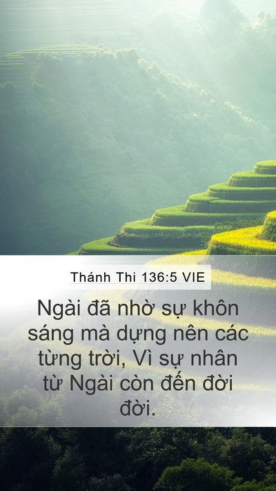 Thánh Thi 136:5 VIE Bible Verse Image