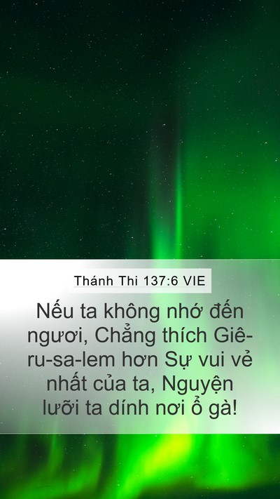 Thánh Thi 137:6 VIE Bible Verse Image