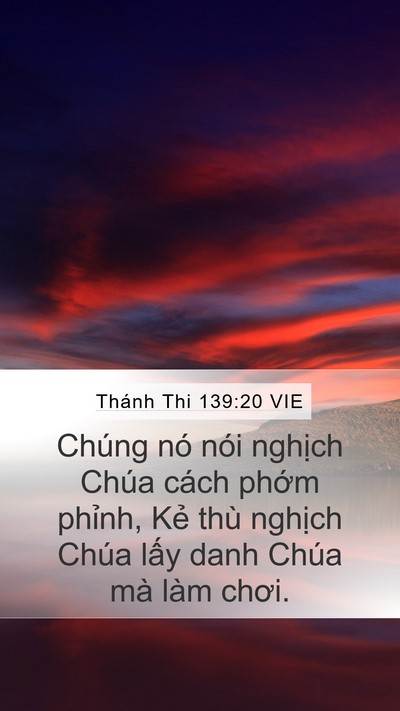 Thánh Thi 139:20 VIE Bible Verse Image
