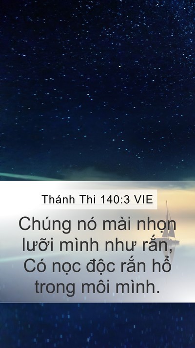 Thánh Thi 140:3 VIE Bible Verse Image