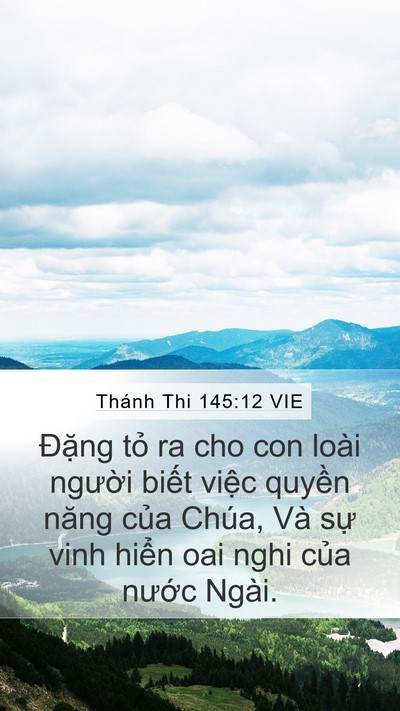Thánh Thi 145:12 VIE Bible Verse Image
