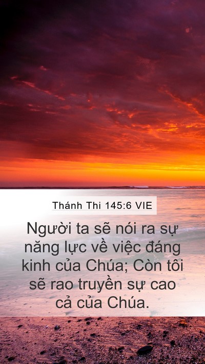 Thánh Thi 145:6 VIE Bible Verse Image
