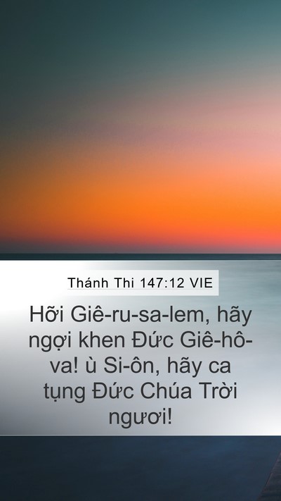 Thánh Thi 147:12 VIE Bible Verse Image