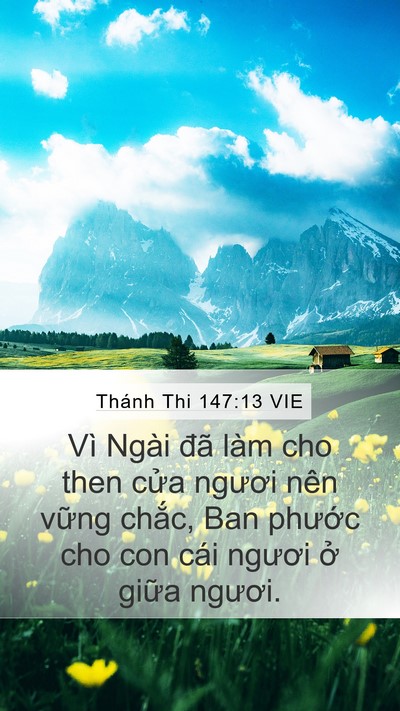 Thánh Thi 147:13 VIE Bible Verse Image