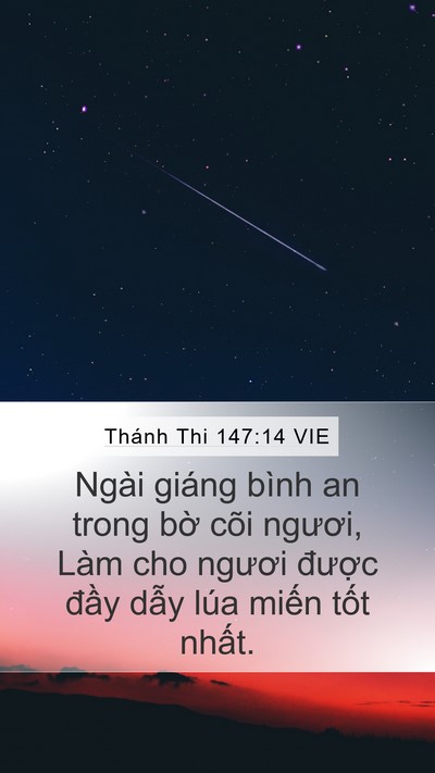 Thánh Thi 147:14 VIE Bible Verse Image