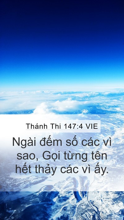 Thánh Thi 147:4 VIE Bible Verse Image