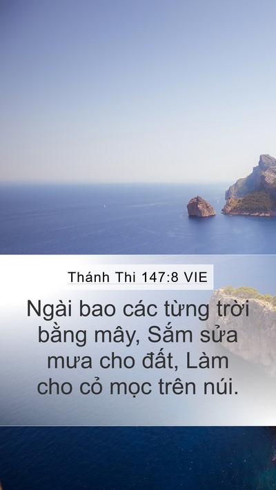 Thánh Thi 147:8 VIE Bible Verse Image