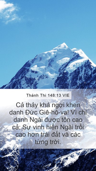 Thánh Thi 148:13 VIE Bible Verse Image