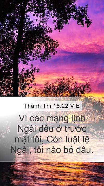 Thánh Thi 18:22 VIE Mobile Phone Wallpaper - Vì các mạng lịnh Ngài đều ở trước - Mobile Bible Verse Wallpaper