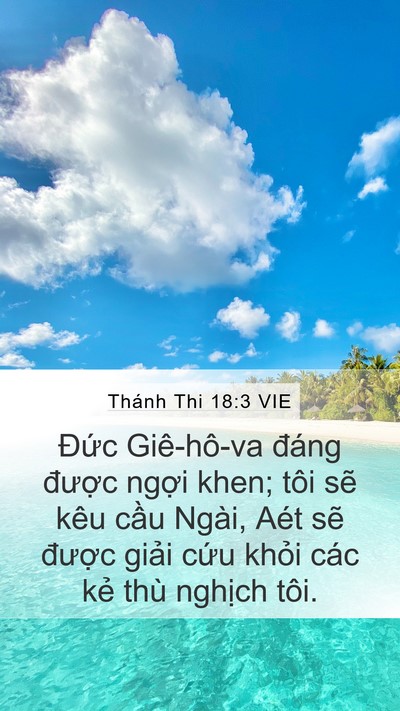 Thánh Thi 18:3 VIE Bible Verse Image