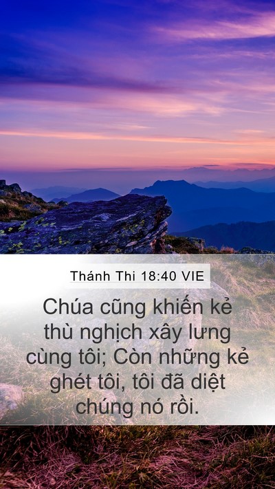 Thánh Thi 18:40 VIE Bible Verse Image