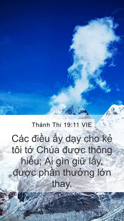 Thánh Thi 19:11 VIE Mobile Phone Wallpaper - Các điều ấy dạy cho kẻ tôi tớ Chúa - Mobile Bible Verse Wallpaper